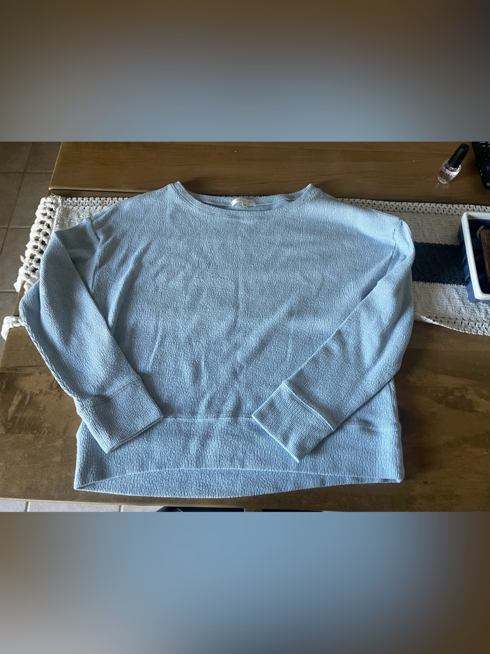 Z Supply Light Blue Women's Lightweight Crewneck Sweater large
